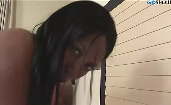 BBW in Fishnet Gloves Gives BBC a Throaty Blowjob