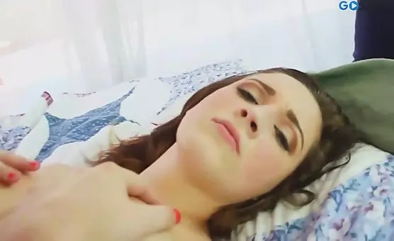 The passionate embrace Brunette and partner engage in wild intimacy without inhibitions